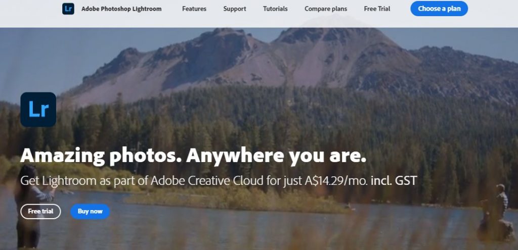 Drone photography editing software - Lightroom
