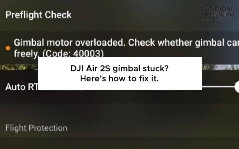 DJI Air 2S gimbal stuck