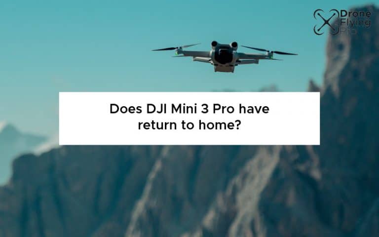 The return to home feature on the DJI mini 3