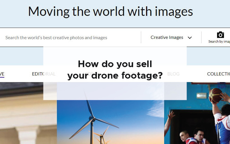 How do I sell my drone footage
