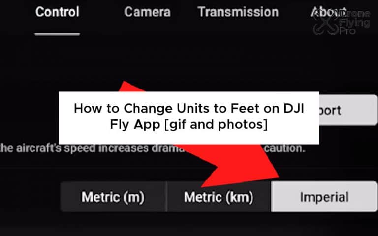 How to change units on the DJI fly at