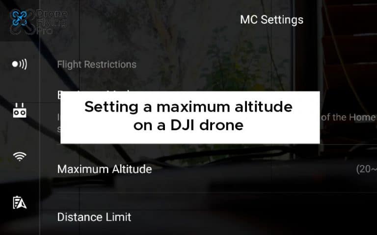 Maximum altitude on a DJI drone