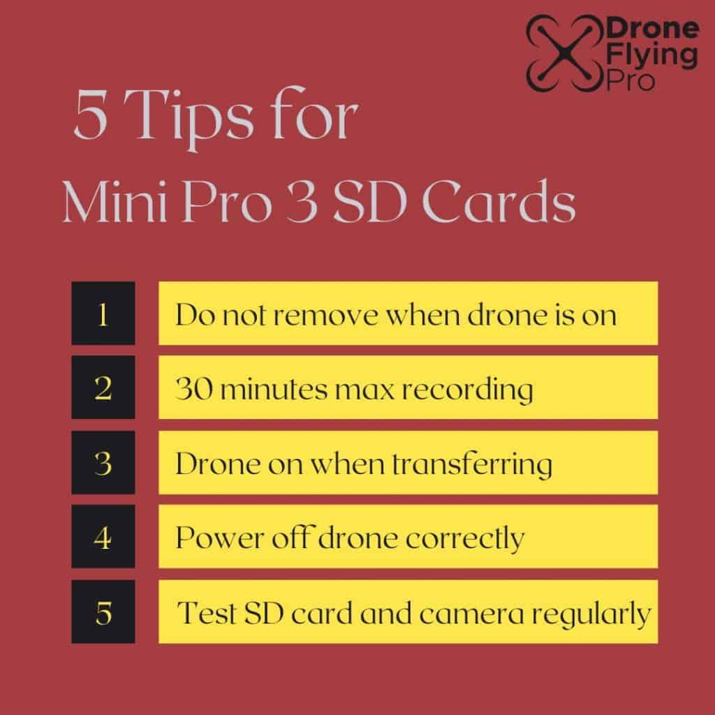 Mini 3 Pro SD cards - tips