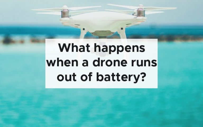 What happens when a drone runs out of battery?