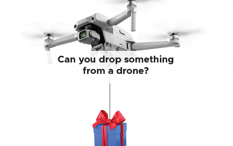 Can you drop something from a drone?