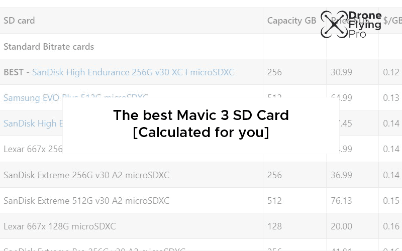 The best DJI Mavic 3 SD cards